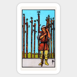 Card #30 - Nine Of Wands - Rider Waite Smith Tarot Sticker